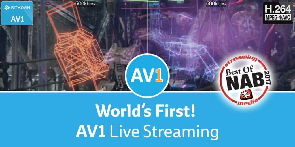 AV1 live streaming best in show at NAB