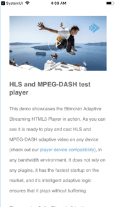 HTML5 video player example with descriptive text