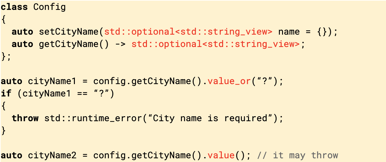C++ std::optional: