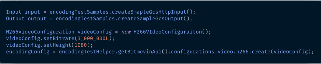 VVC-Encoding Config-Code Snippet
