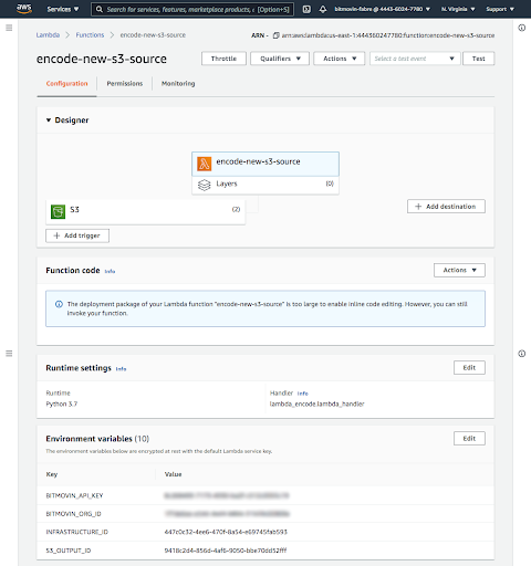 Deploying Encode on AWS Lambda Function_AWS Dashboard_Screenshot